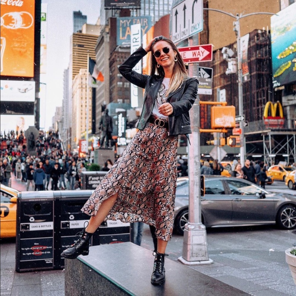 Women's Long Length Animal Print Skirt